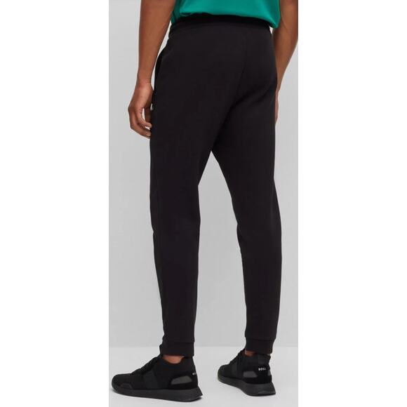 BOSS Hugo Boss COTTON TRACKSUIT BOTTOMS w/CURVED LOGO Black Medium Weight sz 3XL - Picture 2 of 13